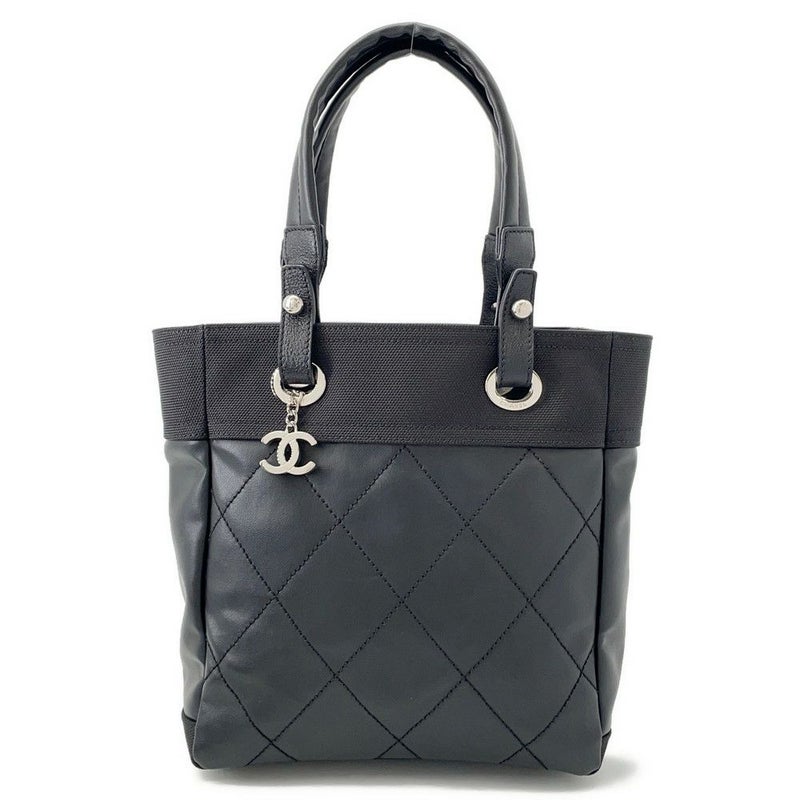 シャネル トートバッグ パリビアリッツトートPM マトラッセ ココマーク A34208 CHANEL 黒