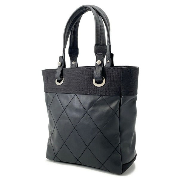 シャネル トートバッグ パリビアリッツトートPM マトラッセ ココマーク A34208 CHANEL 黒