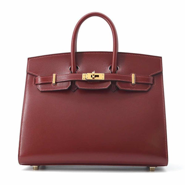 エルメス バーキン25 セリエ ルージュアッシュ/ゴールド金具 ボックスカーフ U刻印 HERMES Birkin ハンドバッグ