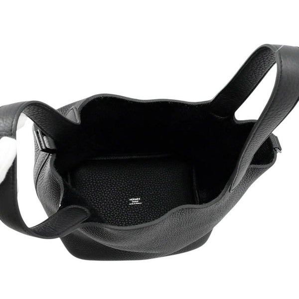 エルメス ハンドバッグ ピコタンロックPM モノクローム ブラック/ブラック金具 トリヨンクレマンス U刻印 黒