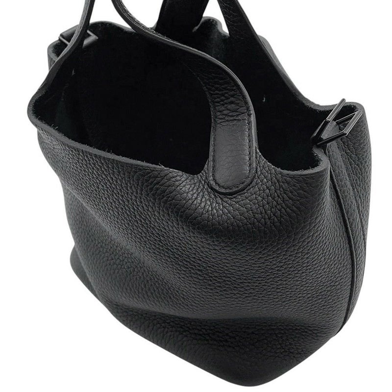 エルメス ハンドバッグ ピコタンロックPM モノクローム ブラック/ブラック金具 トリヨンクレマンス U刻印 黒