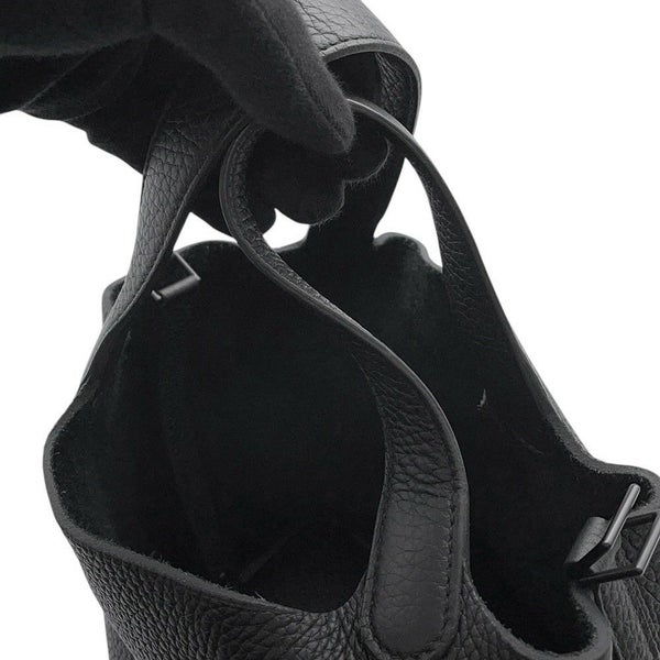 エルメス ハンドバッグ ピコタンロックPM モノクローム ブラック/ブラック金具 トリヨンクレマンス U刻印 黒