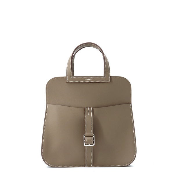 エルメス ハンドバッグ アルザン ミニ エトゥープ/シルバー金具 スイフト K刻印 2wayショルダー