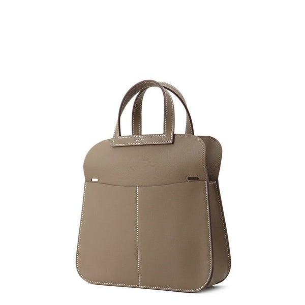 エルメス ハンドバッグ アルザン ミニ エトゥープ/シルバー金具 スイフト K刻印 2wayショルダー