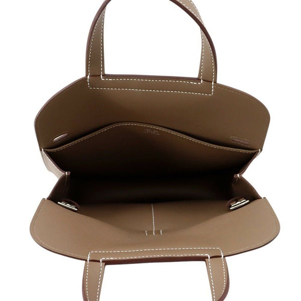 エルメス ハンドバッグ アルザン ミニ エトゥープ/シルバー金具 スイフト K刻印 2wayショルダー