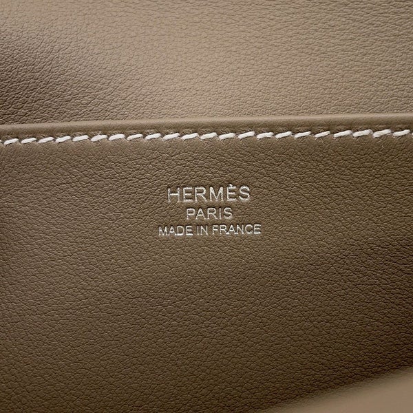 エルメス ハンドバッグ アルザン ミニ エトゥープ/シルバー金具 スイフト K刻印 2wayショルダー