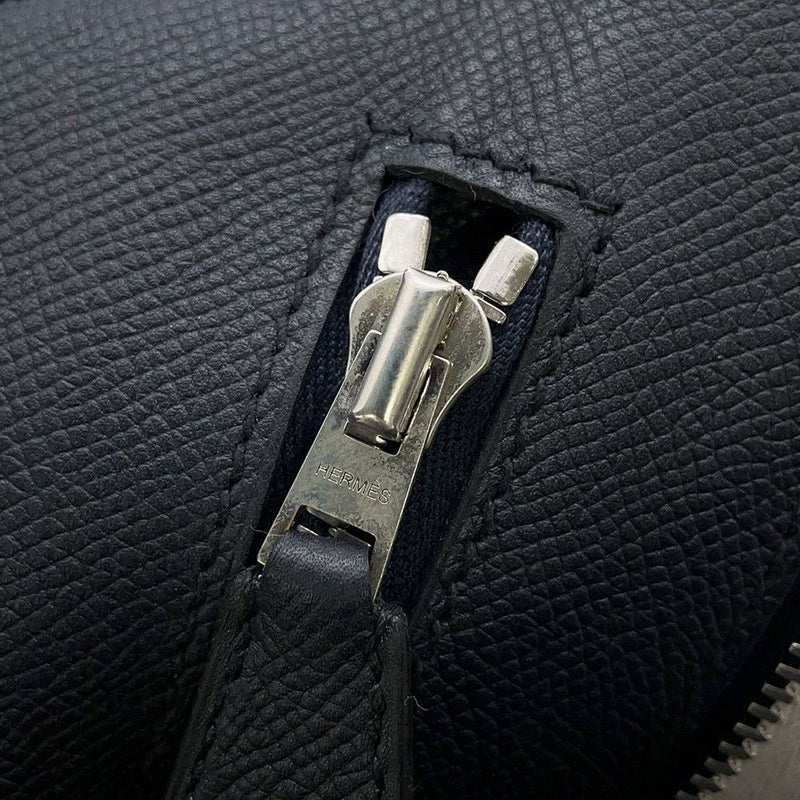 エルメス リュック シティバック30 ヴェルソ ブラック/ブルーニュイ/シルバー金具 エプソン A刻印 HERMES バッグ メンズ 黒