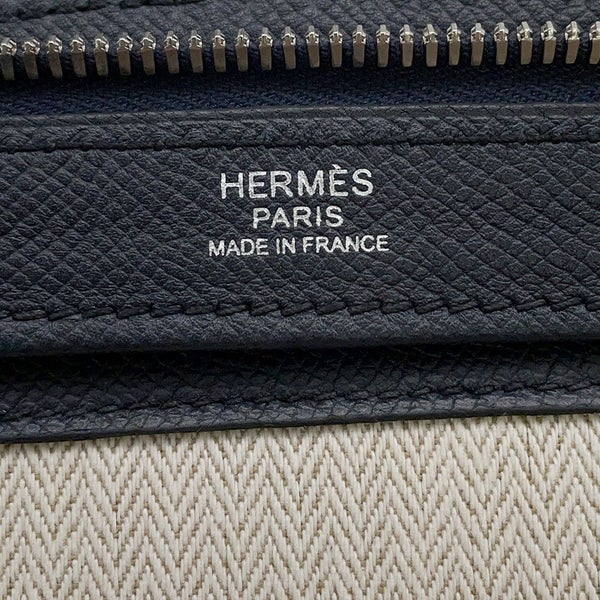 エルメス リュック シティバック30 ヴェルソ ブラック/ブルーニュイ/シルバー金具 エプソン A刻印 HERMES バッグ メンズ 黒