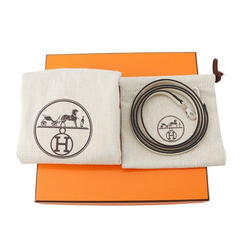 エルメス ミニケリー2 外縫い ブラック/ナタ/シルバー金具 シェブルミゾル W刻印 2wayショルダー 黒 SPO