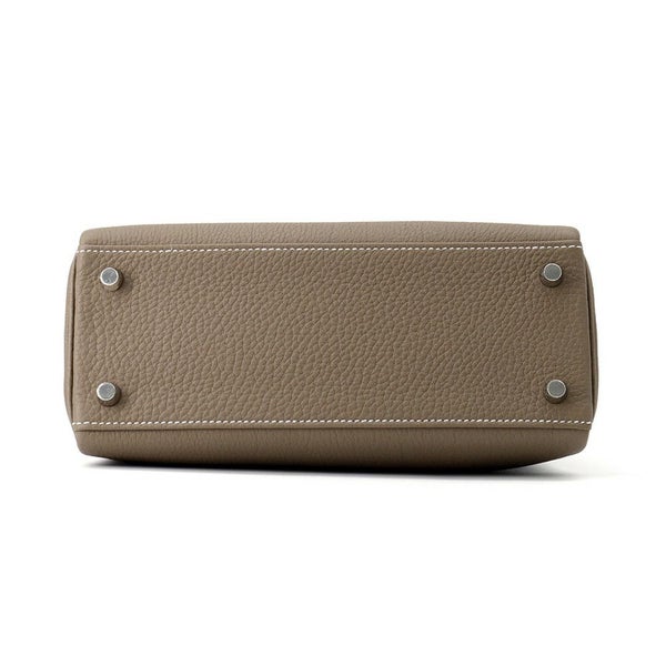 エルメス ハンドバッグ ケリー25 内縫い エトゥープ/シルバー金具 トゴ K刻印 2wayショルダー