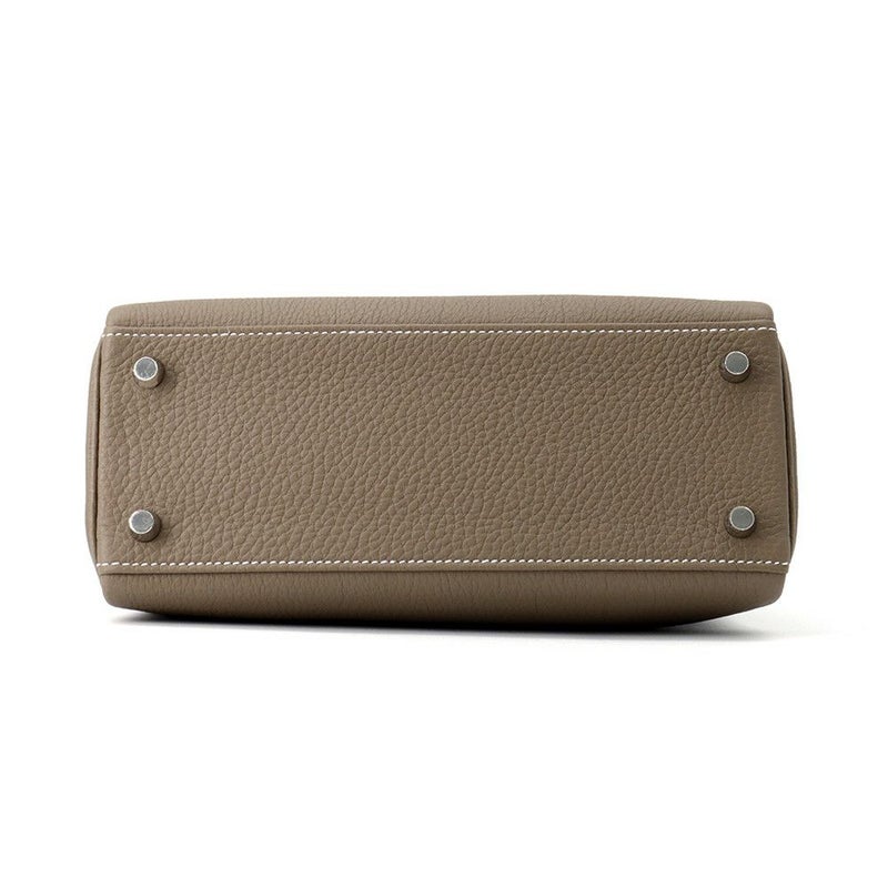 エルメス ハンドバッグ ケリー25 内縫い エトゥープ/シルバー金具 トゴ K刻印 2wayショルダー