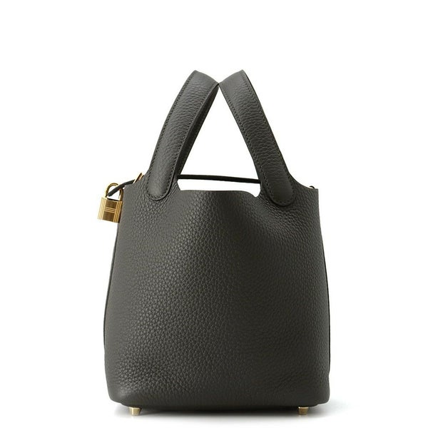 エルメス ハンドバッグ ピコタンロックPM ダークブロンズ/ゴールド金具 トリヨンクレマンス K刻印