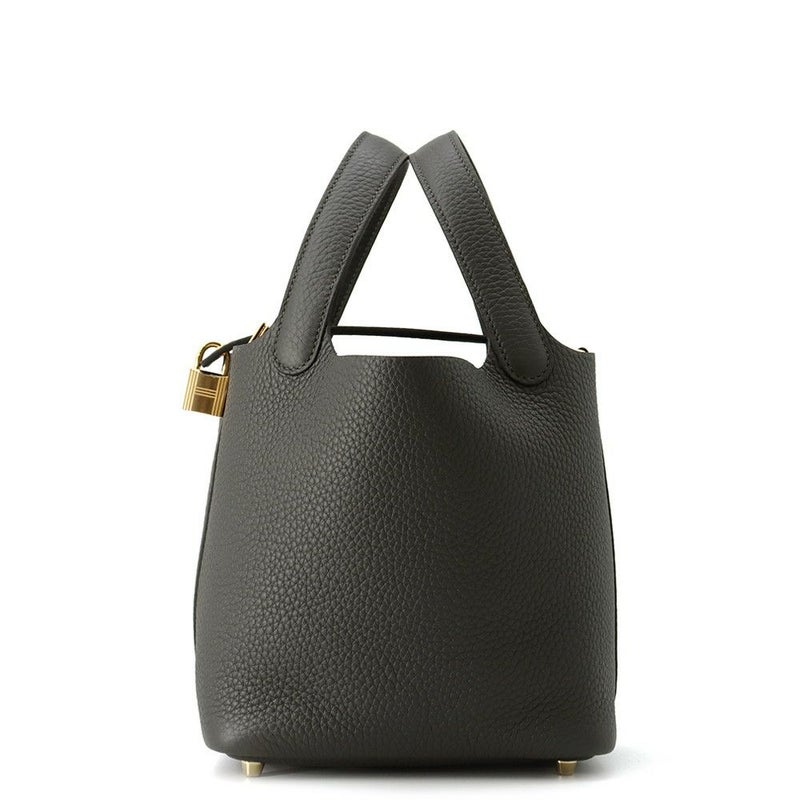 エルメス ハンドバッグ ピコタンロックPM ダークブロンズ/ゴールド金具 トリヨンクレマンス K刻印