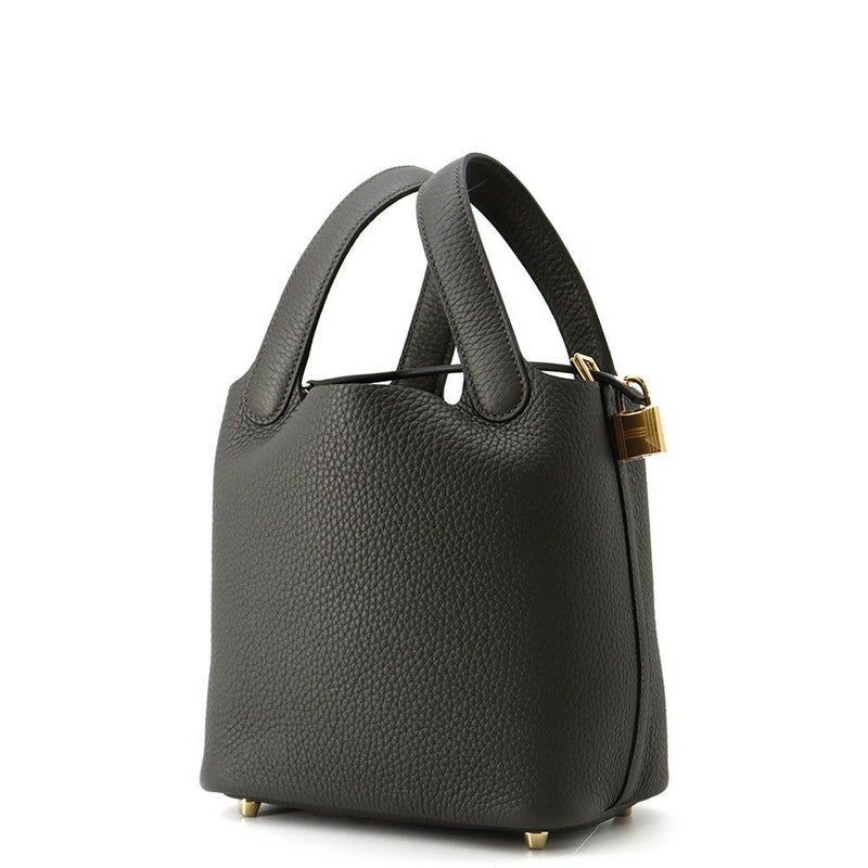 エルメス ハンドバッグ ピコタンロックPM ダークブロンズ/ゴールド金具 トリヨンクレマンス K刻印