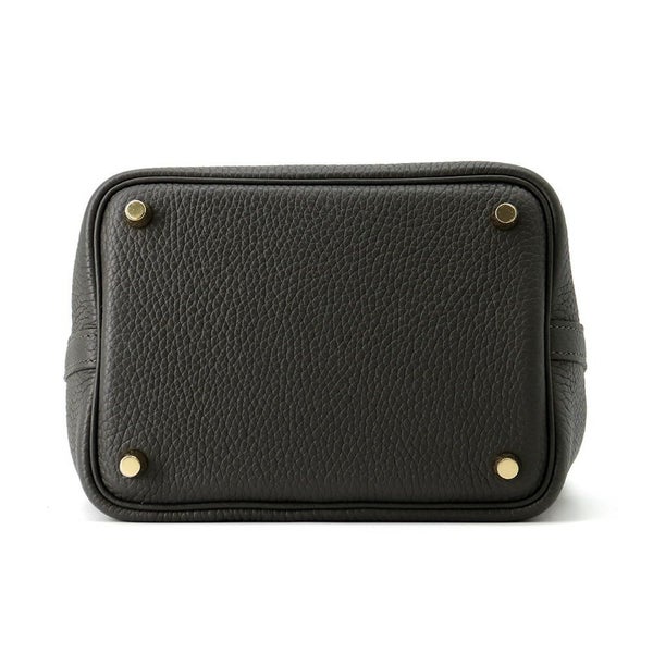 エルメス ハンドバッグ ピコタンロックPM ダークブロンズ/ゴールド金具 トリヨンクレマンス K刻印