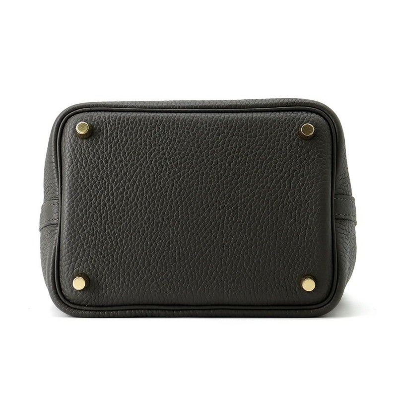 エルメス ハンドバッグ ピコタンロックPM ダークブロンズ/ゴールド金具 トリヨンクレマンス K刻印