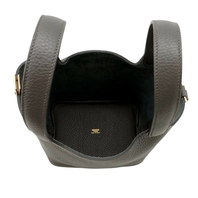 エルメス ハンドバッグ ピコタンロックPM ダークブロンズ/ゴールド金具 トリヨンクレマンス K刻印