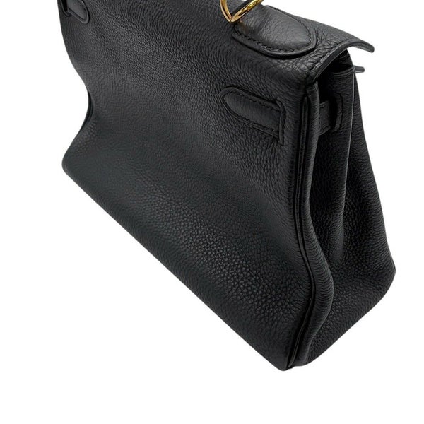 エルメス ハンドバッグ ケリー28 内縫い ブラック/ゴールド金具 トゴ □Q刻印 2wayショルダー 黒