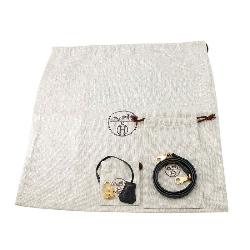 エルメス ハンドバッグ ケリー28 内縫い ブラック/ゴールド金具 トゴ □Q刻印 2wayショルダー 黒