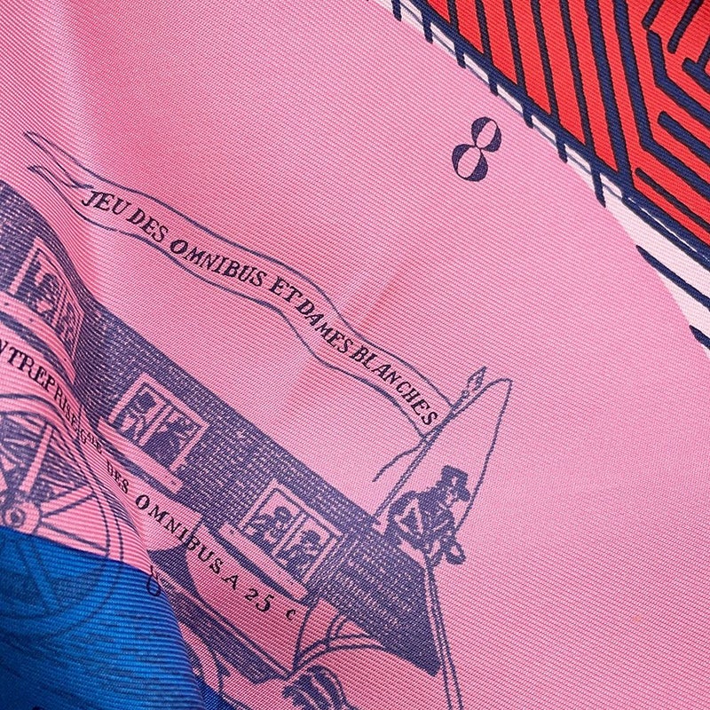 エルメス スカーフ カレ90 オムニバスと白い貴婦人のゲーム  Jeu des omnibus et damesBlanches  HERMES シルク 2024春夏