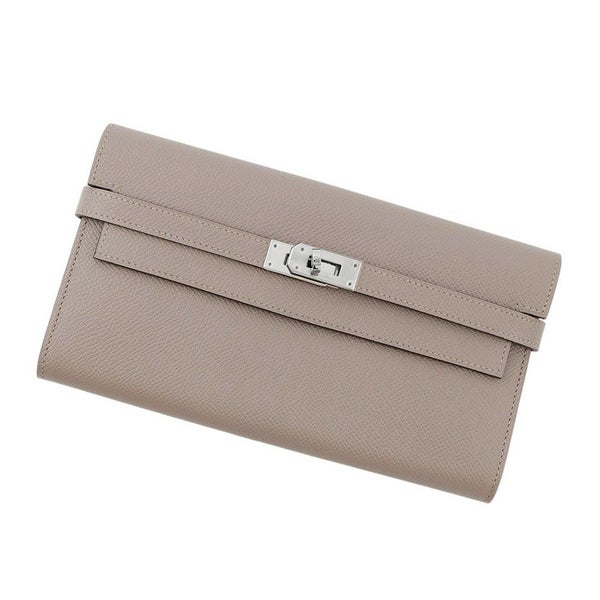 エルメス 長財布 ケリーウォレット ロング ヴェルソ グリアスファルト/ブルーインディゴ/シルバー金具 エプソン A刻印