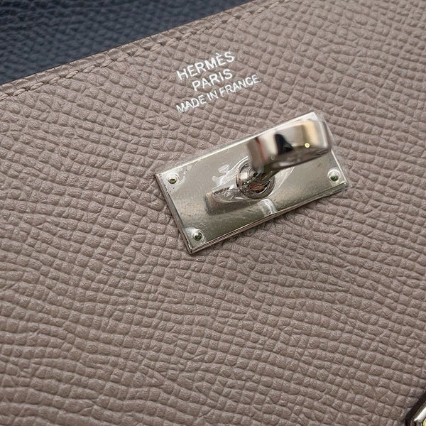 エルメス 長財布 ケリーウォレット ロング ヴェルソ グリアスファルト/ブルーインディゴ/シルバー金具 エプソン A刻印