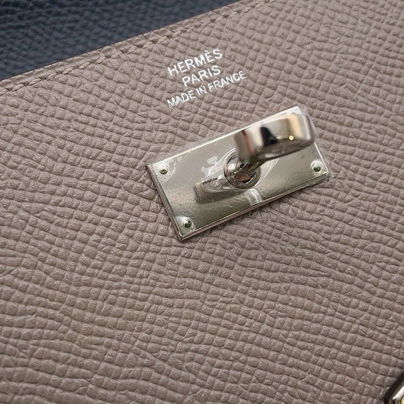 エルメス 長財布 ケリーウォレット ロング ヴェルソ グリアスファルト/ブルーインディゴ/シルバー金具 エプソン A刻印