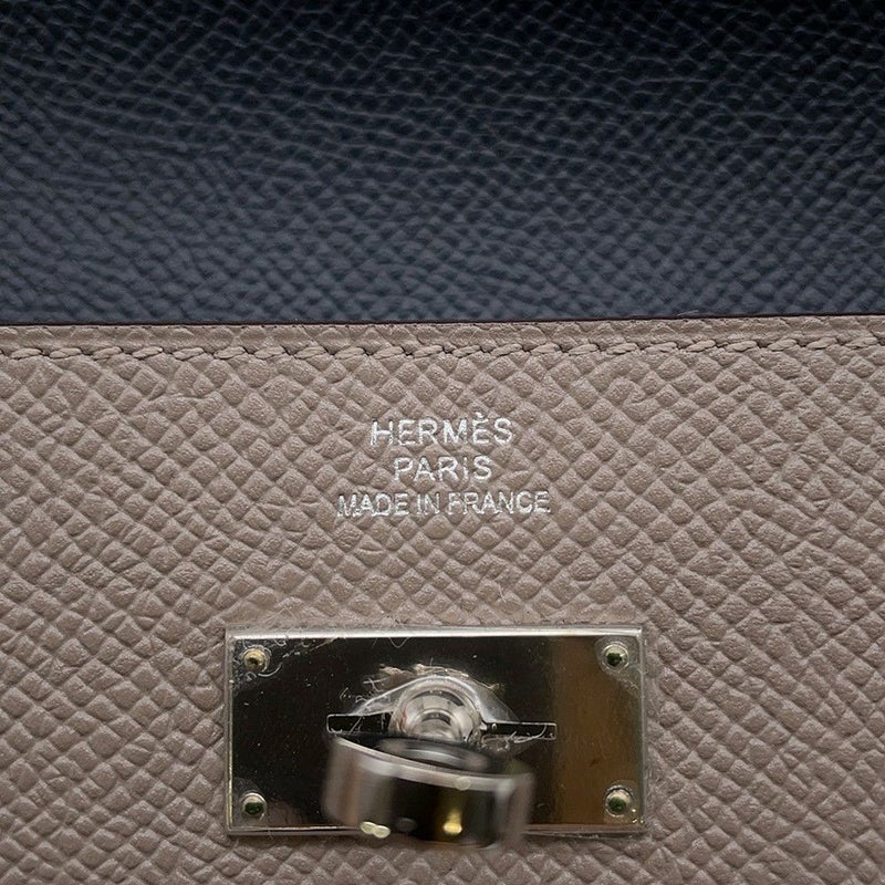 エルメス 長財布 ケリーウォレット ロング ヴェルソ グリアスファルト/ブルーインディゴ/シルバー金具 エプソン A刻印