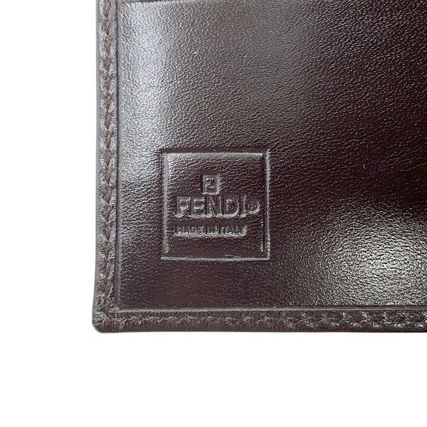 フェンディ 二つ折り財布 ズッカ柄 キャンバス レザー FENDI