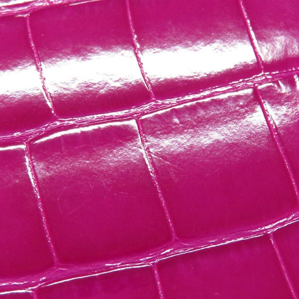 エルメス 長財布 ケリーウォレット ロング ローズシェヘラザード/シルバー金具 アリゲーターシャイン C刻印 HERMES