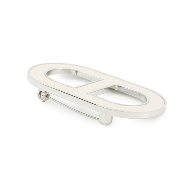 エルメス ブローチ シェーヌダンクル クレ/シルバー金具 エプソン HERMES アクセサリー