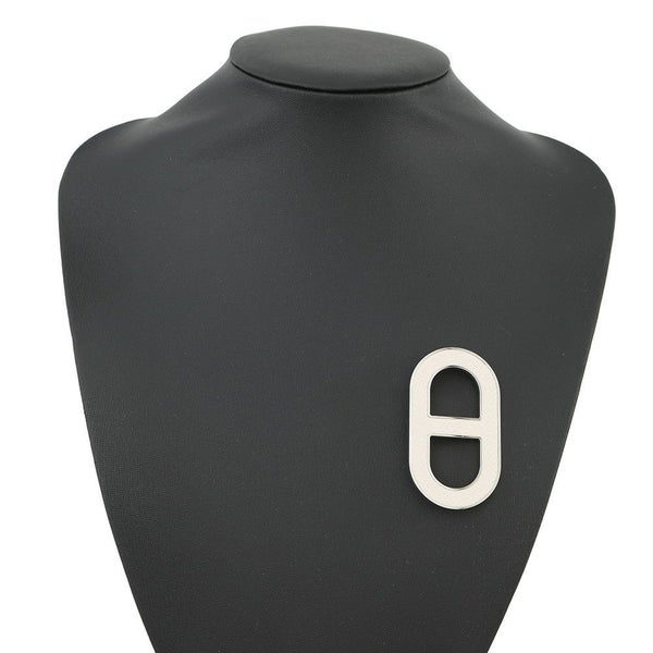 エルメス ブローチ シェーヌダンクル クレ/シルバー金具 エプソン HERMES アクセサリー