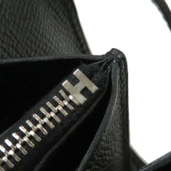 エルメス 長財布 ケリーウォレット ロング ブラック/シルバー金具 エプソン C刻印 HERMES 黒