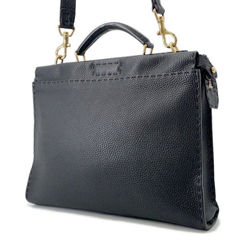フェンディ ハンドバッグ ピーカブー セレリア フィット バグズアイ モンスター 7VA406 FENDI 2way 黒 ビジネスバッグ