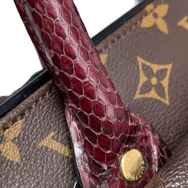 ルイヴィトン ハンドバッグ モノグラム・エトワール/パイソン/オーストリッチ エキゾチックトートGM M40401 LOUIS VUITTON