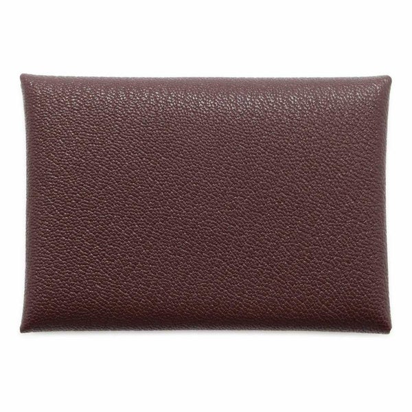 エルメス コインケース カルヴィ デュオ ルージュセリエ/シルバー金具 シェブルシャムキラ B刻印