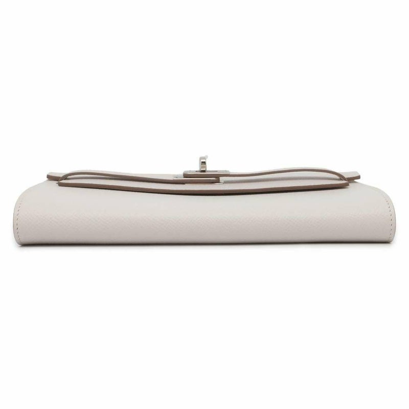 エルメス ケリーウォレット ロング トゥーゴー グリスペール/シルバー金具 ヴォーエプソン B刻印 HERMES 財布