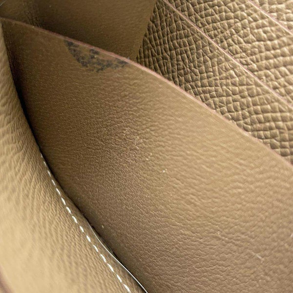 エルメス コインケース アザップ ミニ エトゥープ/シルバー金具 ヴォーエプソン Z刻印 財布