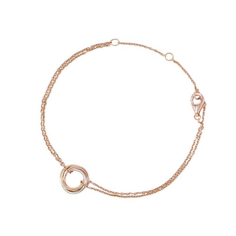 カルティエ ブレスレット トリニティ K18YG/K18WG/K18PG サイズ18 B6036818 ジュエリー