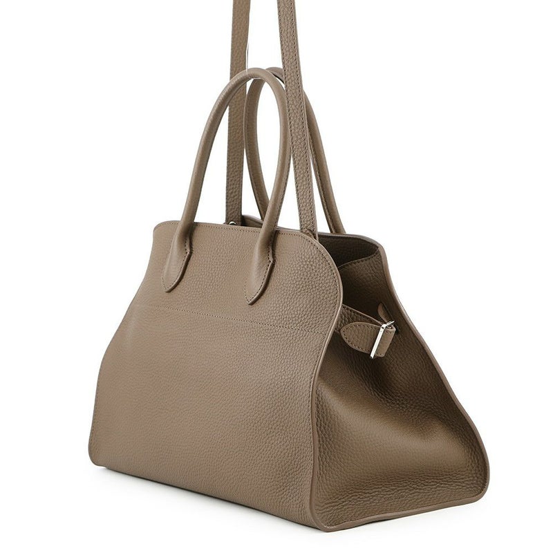 ザ ロウ ハンドバッグ ソフトマルゴー12 レザー W1586 THE ROW 2way ブラウン