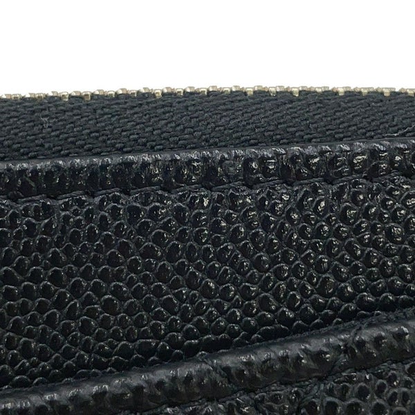 シャネル コインケース マトラッセ ココマーク キャビアスキン AP3179 フラグメント カードケース 黒