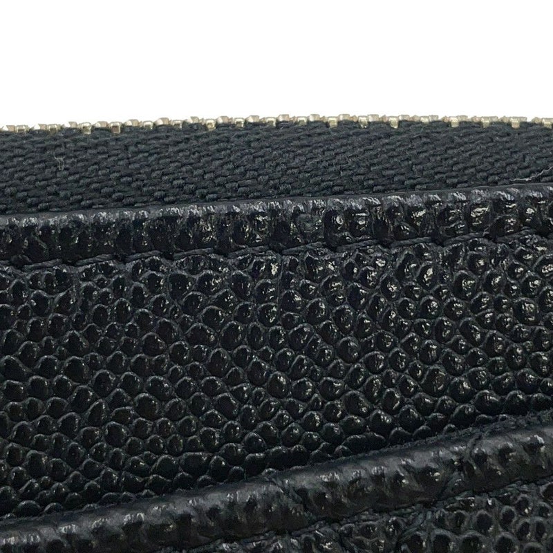 シャネル コインケース マトラッセ ココマーク キャビアスキン AP3179 フラグメント カードケース 黒