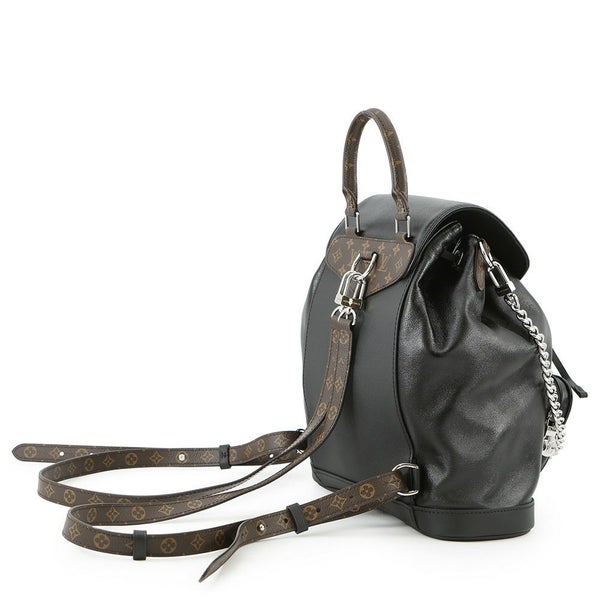 ルイヴィトン リュック ラムレザー モンスリ バイブPM M12587 LOUIS VUITTON ヴィトン バッグ 黒 ブラック