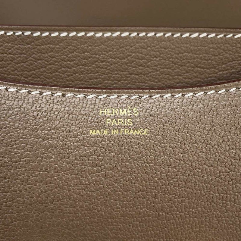 エルメス ミニ コンスタンス3 ミロワール エトゥープ/ゴールド金具 シェブルミゾル B刻印