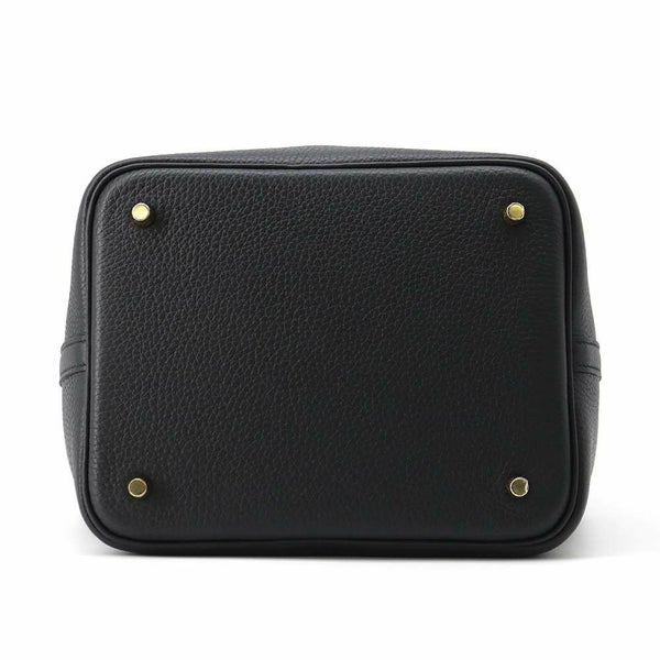 エルメス ハンドバッグ ピコタンロックMM ブラック/ゴールド金具 トリヨンクレマンス W刻印 黒