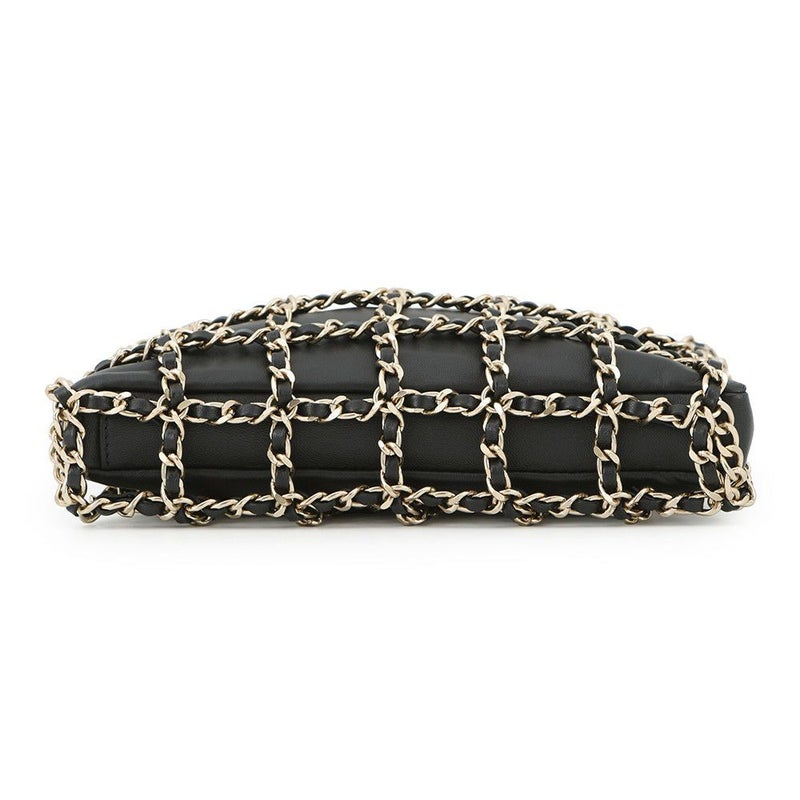 シャネル チェーンショルダーバッグ ココマーク ラムスキン AS1622 CHANEL 黒