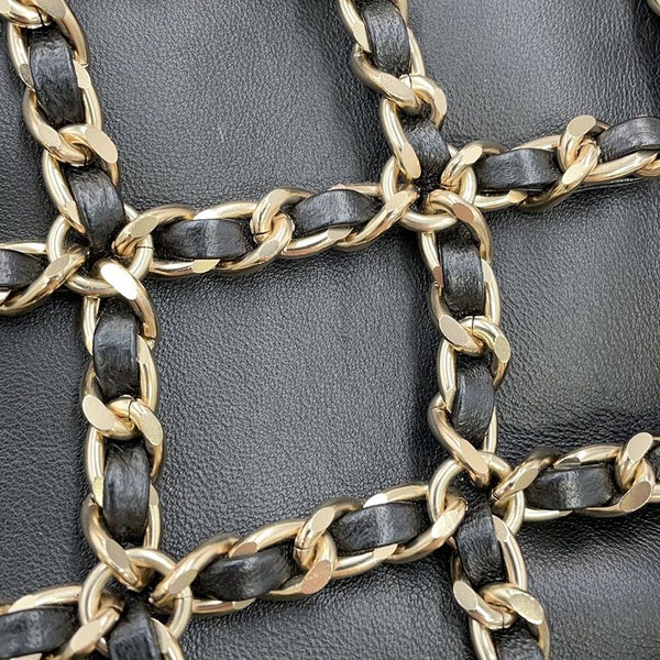 シャネル チェーンショルダーバッグ ココマーク ラムスキン AS1622 CHANEL 黒