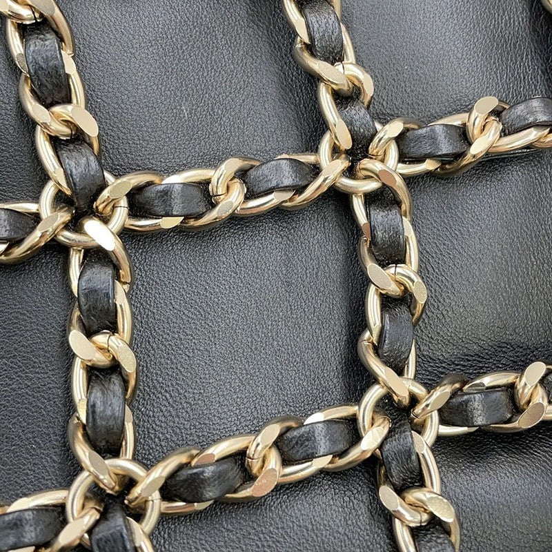 シャネル チェーンショルダーバッグ ココマーク ラムスキン AS1622 CHANEL 黒