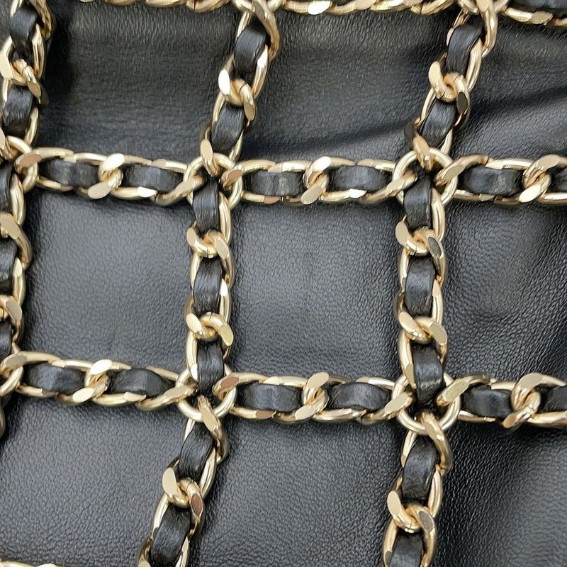 シャネル チェーンショルダーバッグ ココマーク ラムスキン AS1622 CHANEL 黒