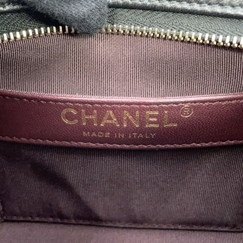 シャネル チェーンショルダーバッグ ココマーク ラムスキン AS1622 CHANEL 黒